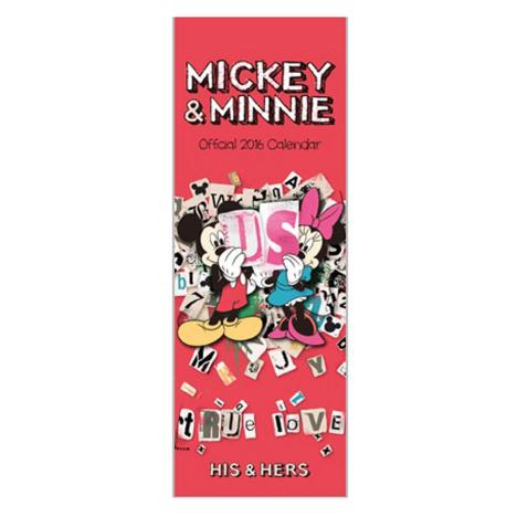 Mickey & Minnie 2016 His & Hers Slim Calendar £5.99